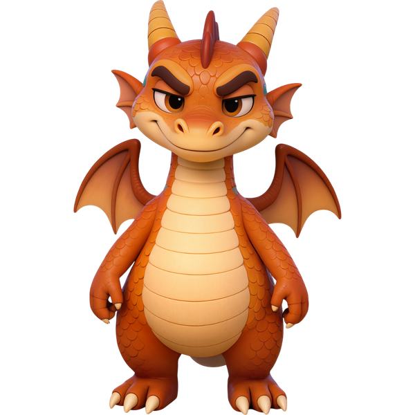 Pip, a tiny orange dragon